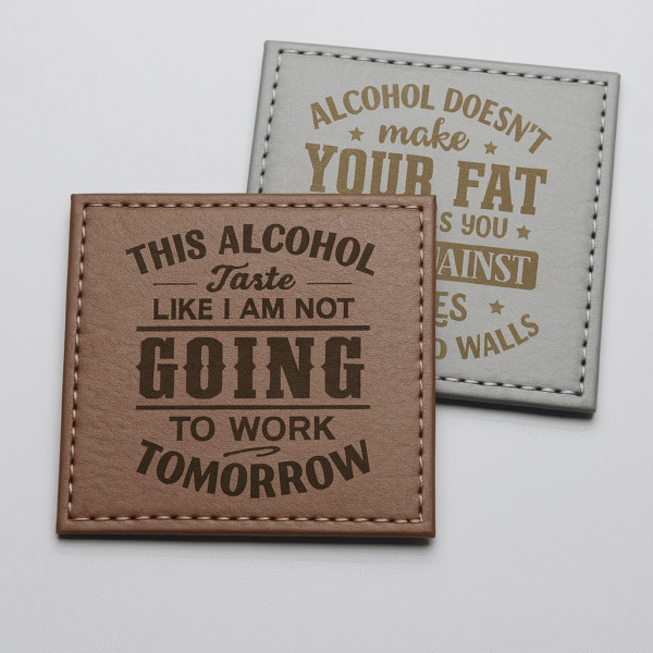 Vierkante Onderzetter van Kunstleer