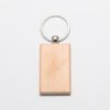 Rechthoekige houten sleutelhanger te graveren