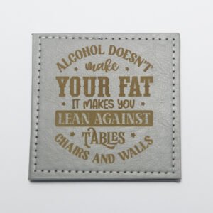 Onderlegger kunstleder gegraveerd