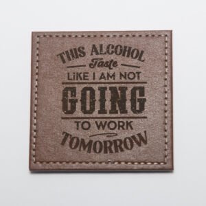 Onderlegger kunstleder gegraveerd