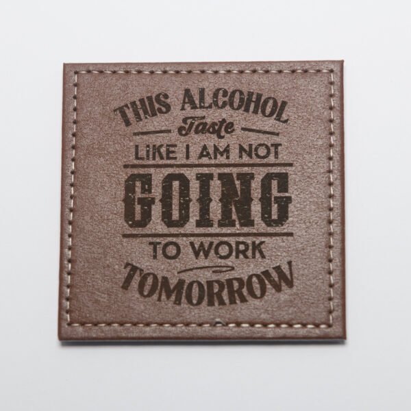 Onderlegger kunstleder gegraveerd