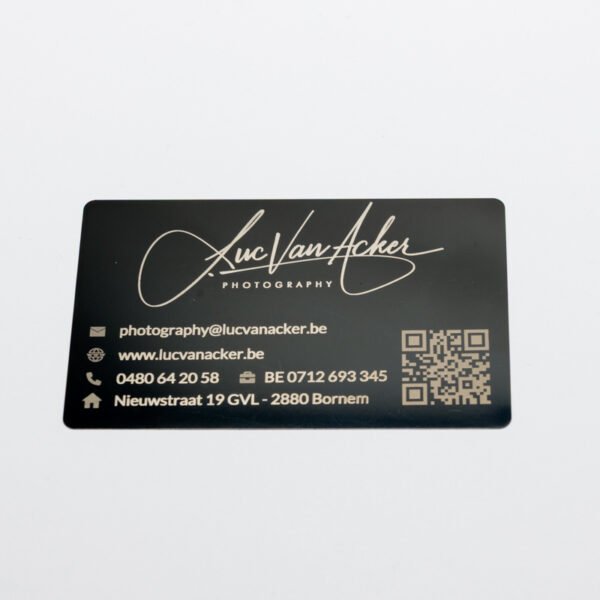 gegraveerd visitekaartje